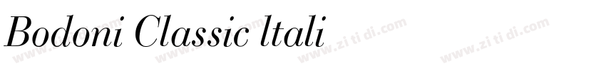 Bodoni Classic ltali字体转换